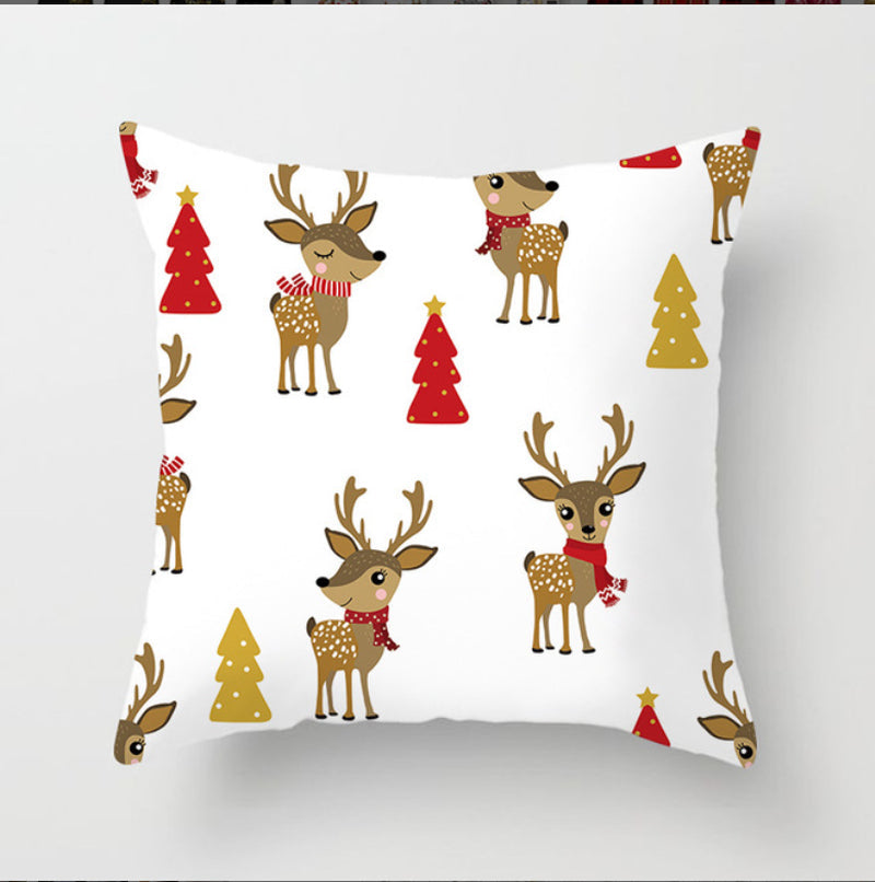 NEW 2025 CHRISTMAS NEW YEAR POLYESTER CUSHION COVER PILLOW CASE HOME SOFA DECOR