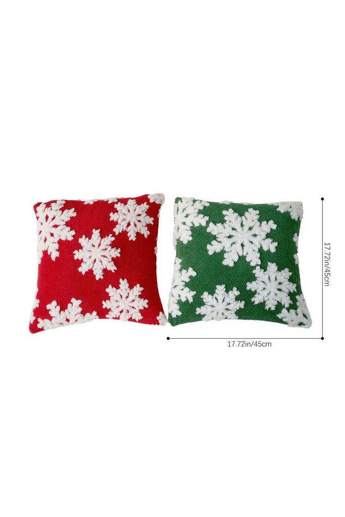 UK Christmas Santa Snowflake Cushion Plush Pillow Case Christmas Home Decor 2PCS