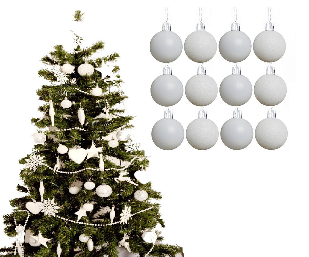 12Pc Christmas Tree Baubles, Tree Decorations, Xmas Bauble Decorations/Or