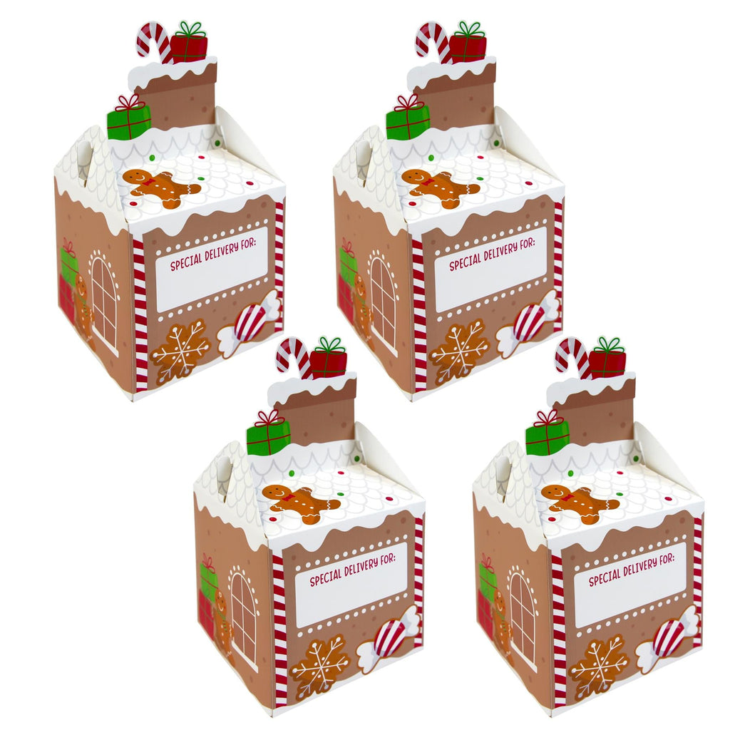 Christmas 4 Pack Treat Boxes 19Cm X 10Cm X 10Cm 100% Recyclable