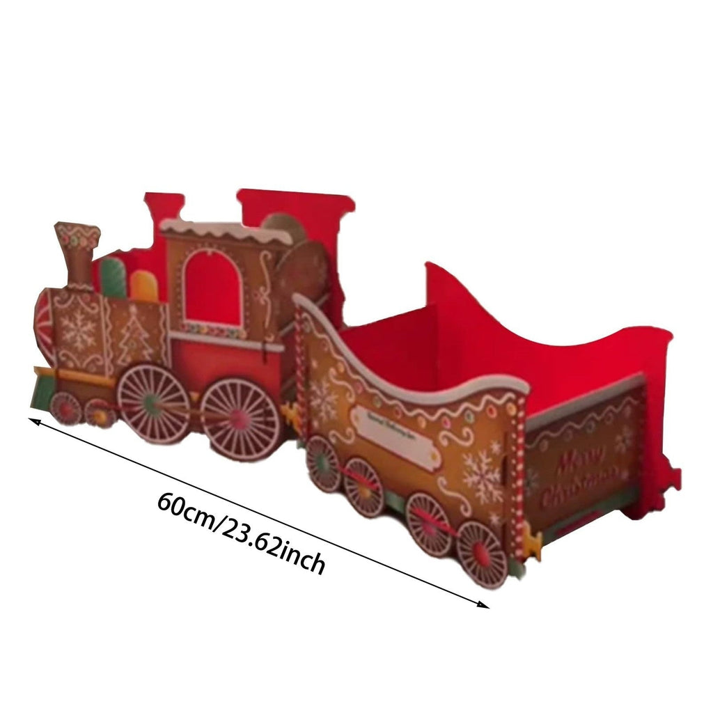 60Cm Santa Express Christmas Train Gift Holder Xmas Present Box Cardboard Train