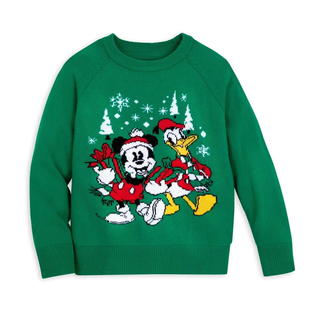 Disney Mickey & Donald Kids Christmas Jumper Sweater Festive Knit – Sizes Unisex