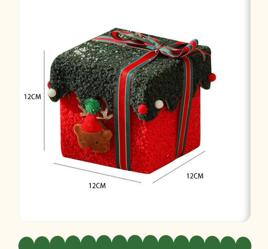 Christmas Gift Packaging Box Thickened Flannel Christmas Gift Empty Box