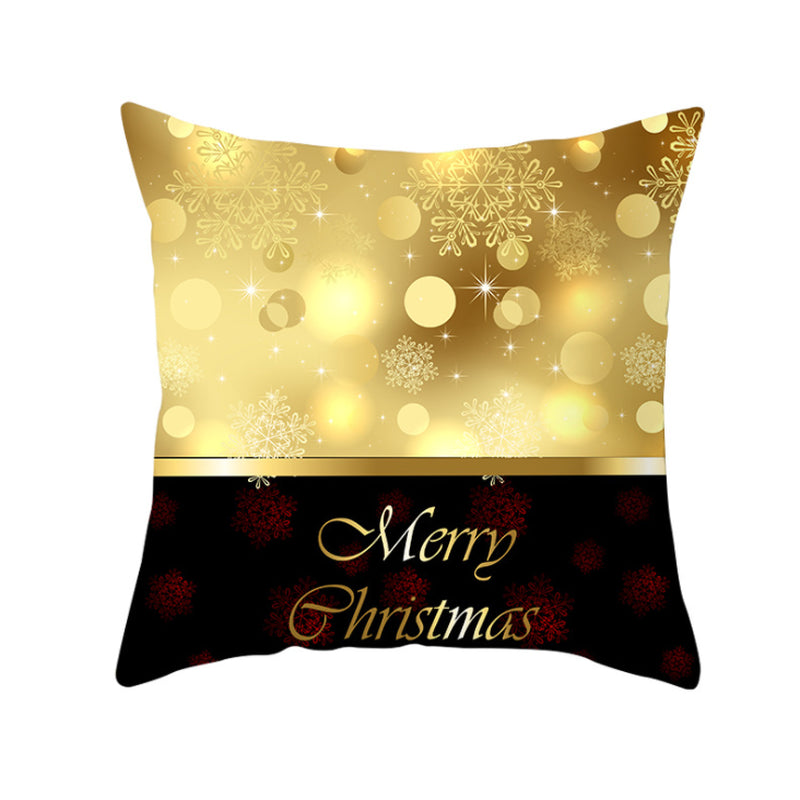 NEW 2025 CHRISTMAS NEW YEAR POLYESTER CUSHION COVER PILLOW CASE HOME SOFA DECOR