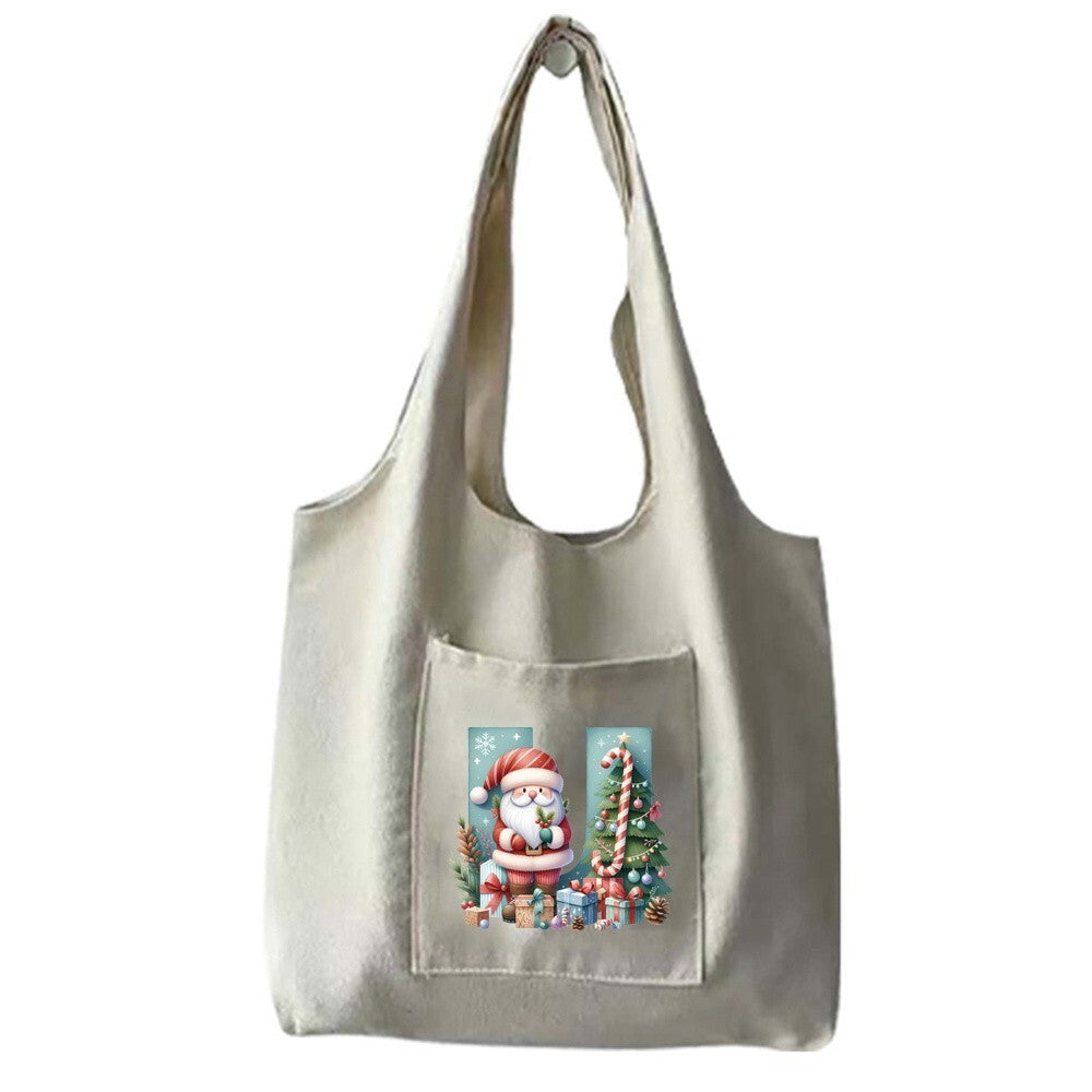 Christmas Gift Canvas Shopping Bag Shoulder Tote Shopper Bag Reusable Handbag UK