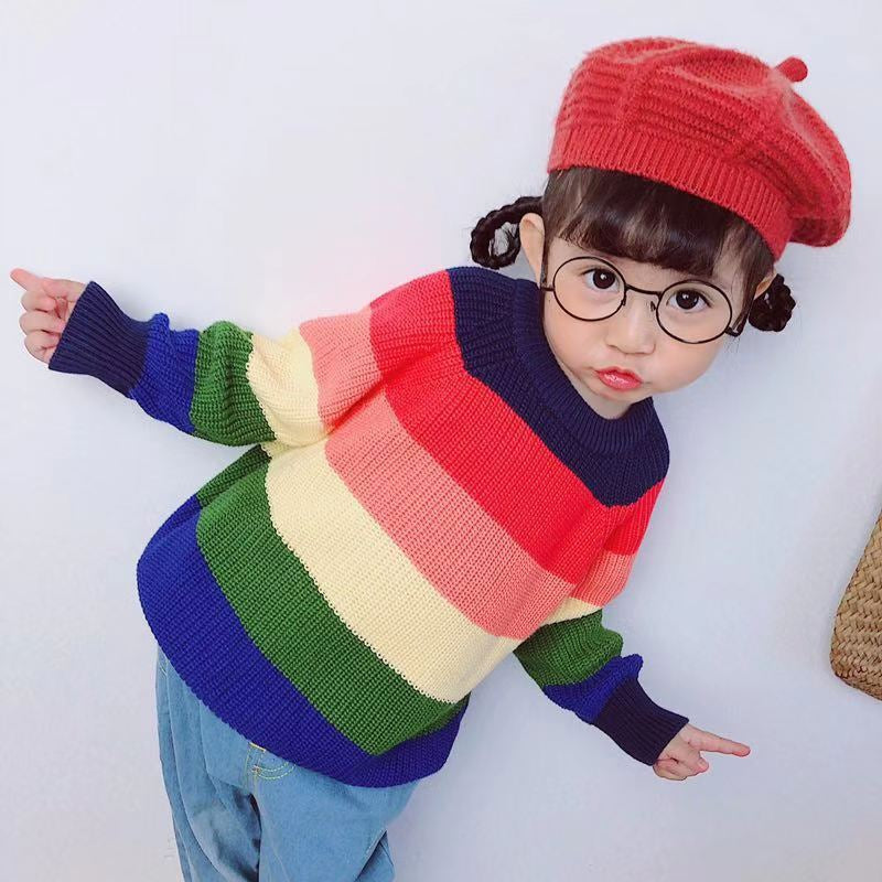 Boys Girls Winter Sweater Jumper Childrens Warm Christmas Knitted Age 2-8 Years