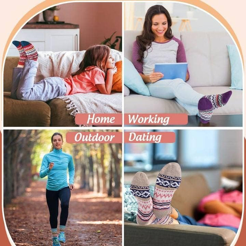 Christmas Gifts for Women Ladies Socks: Womens Socks 4-7 Thermal Winter Warm Sock, Grandma Christmas Gifts for Mum Her Presents for Women Wife Teenage Girls Sister Ladies Gift Stocking Fillers Women
