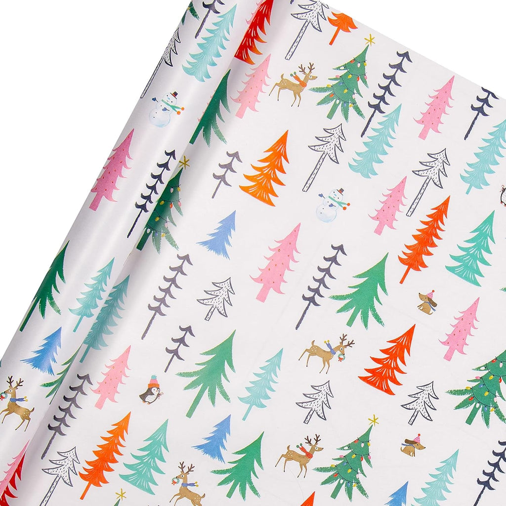 Christmas Wrapping Paper Pack - 3 Rolls in 1 Contemporary Festive Design