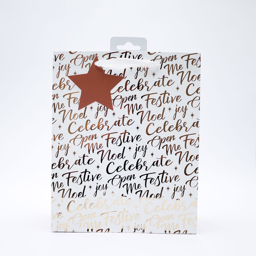 Christmas Giftbag Medium Stylish Xmas Present Bag Packaging Wrapping Inspiration