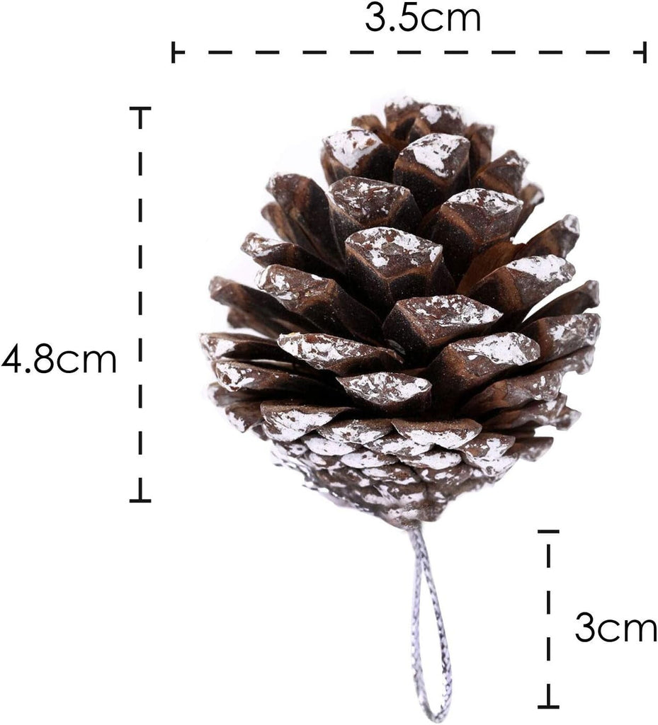 TRIXES Christmas Tree Decorations - 18PC - Hanging Pine Cones