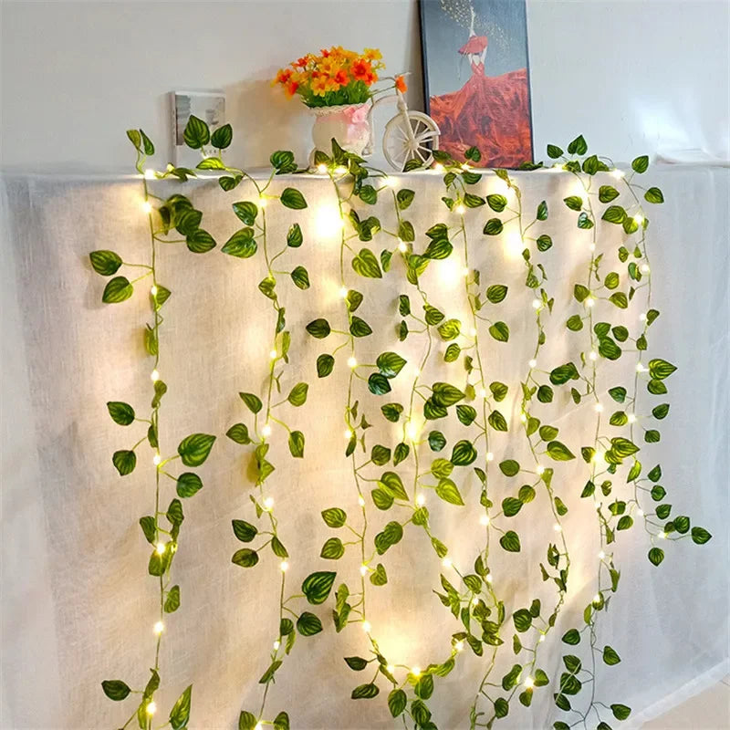 Flower Leaf String Fairy Lights Battery Powered Christmas Tree Garland UK