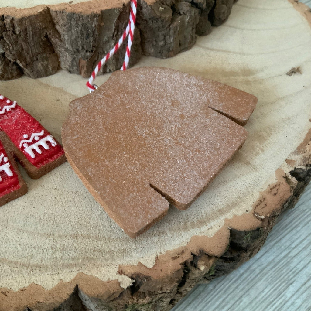 Iced Gingerbread Style Cookie Christmas Decoration Robin Jumper Gisela Graham