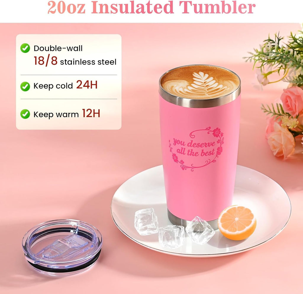 Luxury 10-Piece Gift Basket, High-End Spa Set, Birthday Gifts, Mother'S Day/Christmas/Valentine'S Day/Anniversary Gifts Exclusively for Women, Including Blankets, Tumbler, and Scented Candles.