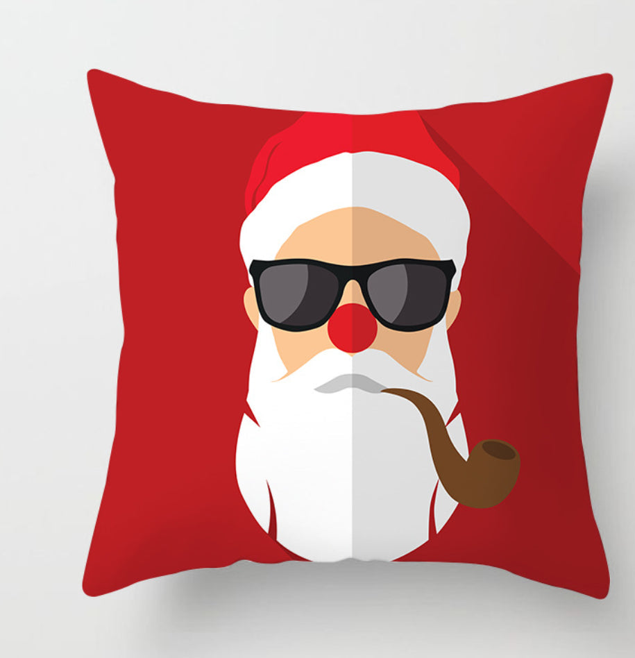 NEW 2025 CHRISTMAS NEW YEAR POLYESTER CUSHION COVER PILLOW CASE HOME SOFA DECOR