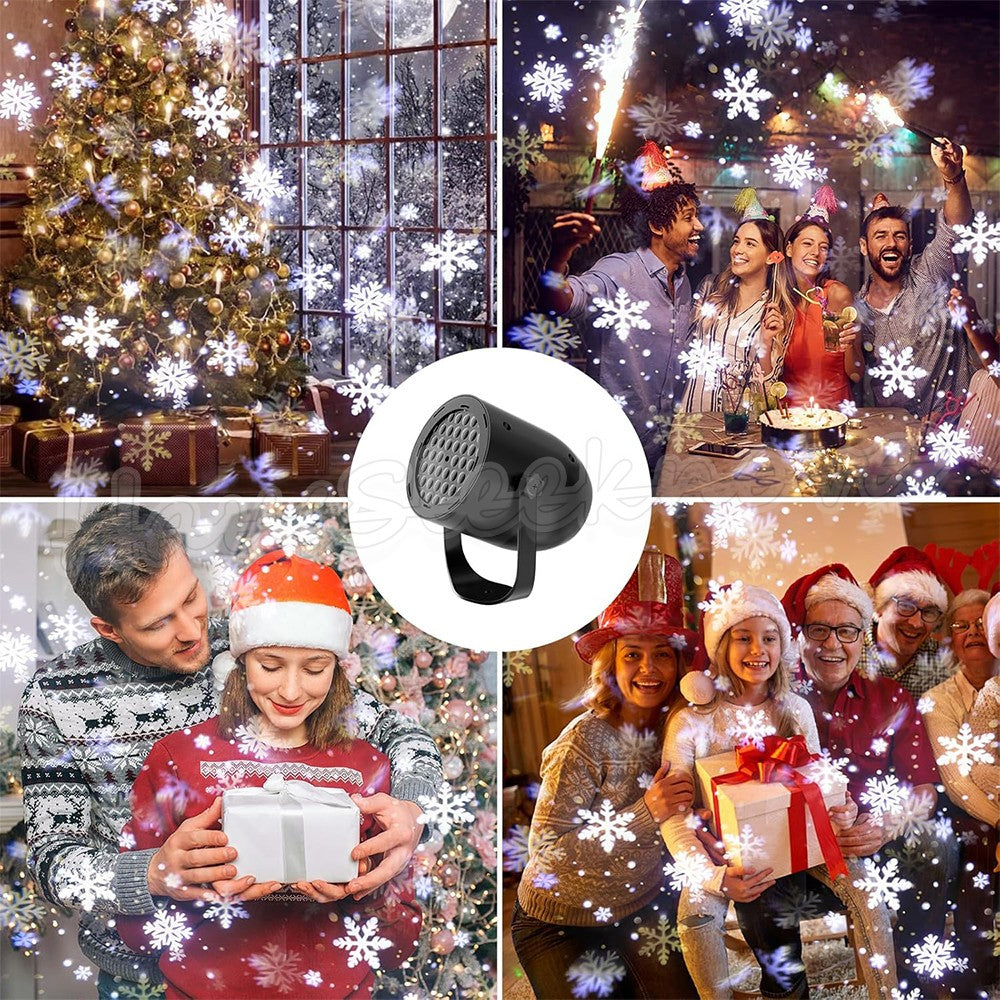 Christmas LED Laser Projector Light Snowflake Elk Party Lamp Outdoor Landscape