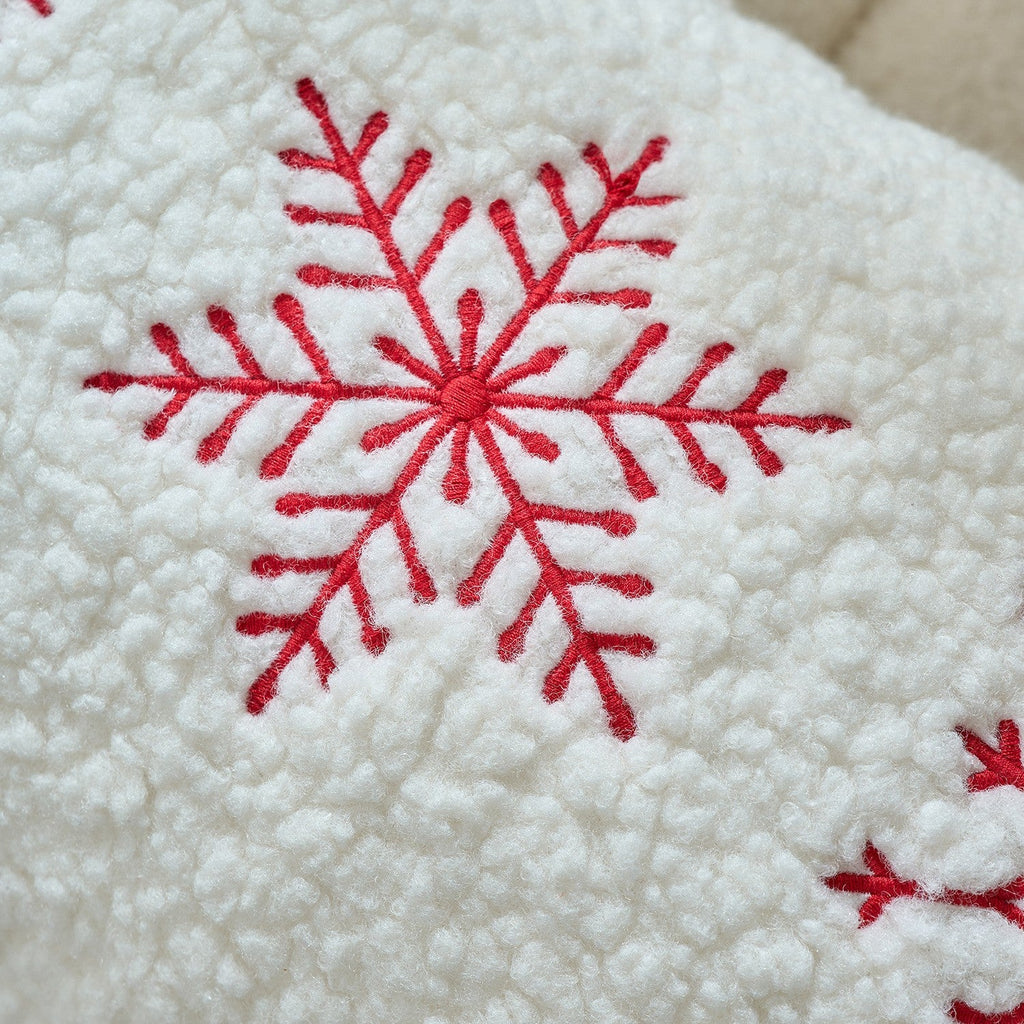 UK Plush Christmas Embroidery Cushion Cover Xmas Luxury Pillow Case Home Decor