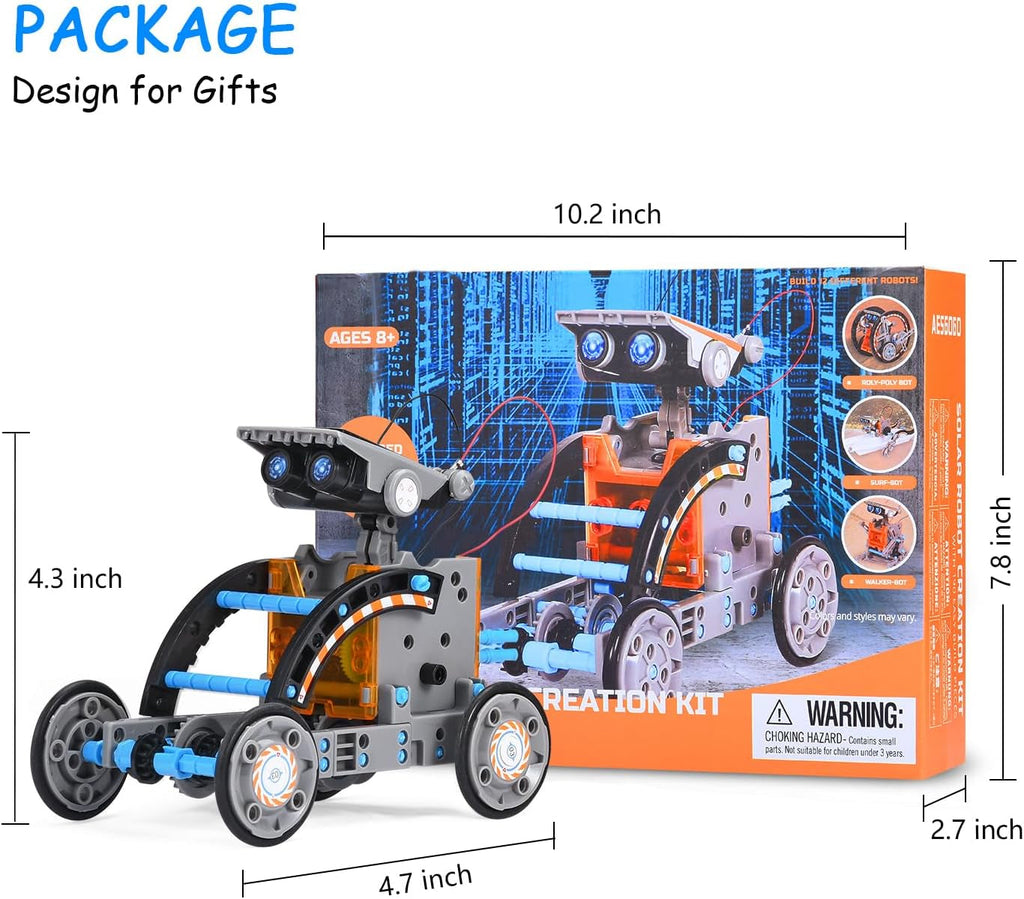 𝐒𝐓𝐄𝐌 12-In-1 𝐒𝐨𝐥𝐚𝐫 𝐑𝐨𝐛𝐨𝐭 𝐓𝐨𝐲𝐬, Science Kits for Kids Age 8-12,DIY Building Experiment Engineering Robotics Kit, Christmas Birthday Gifts for 9 10 11 13 14 Year Old Boys Teens