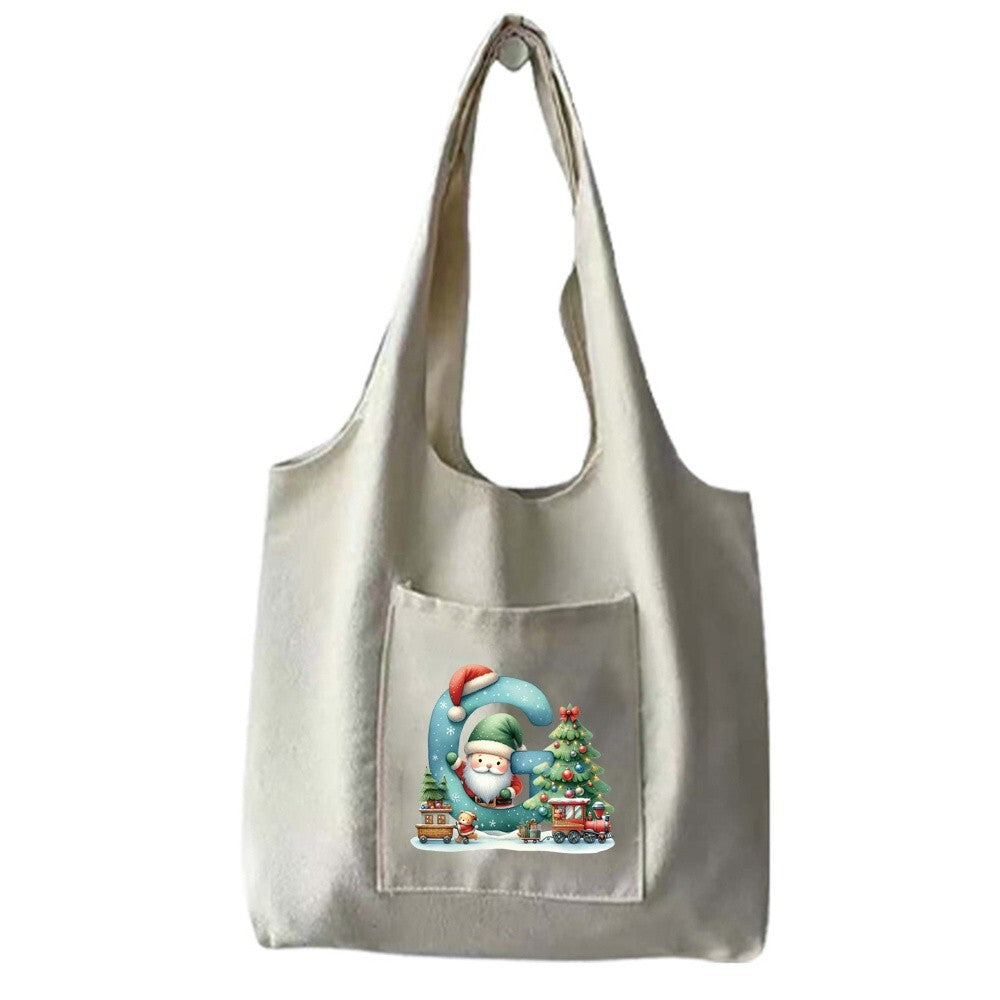 Christmas Gift Canvas Shopping Bag Shoulder Tote Shopper Bag Reusable Handbag UK