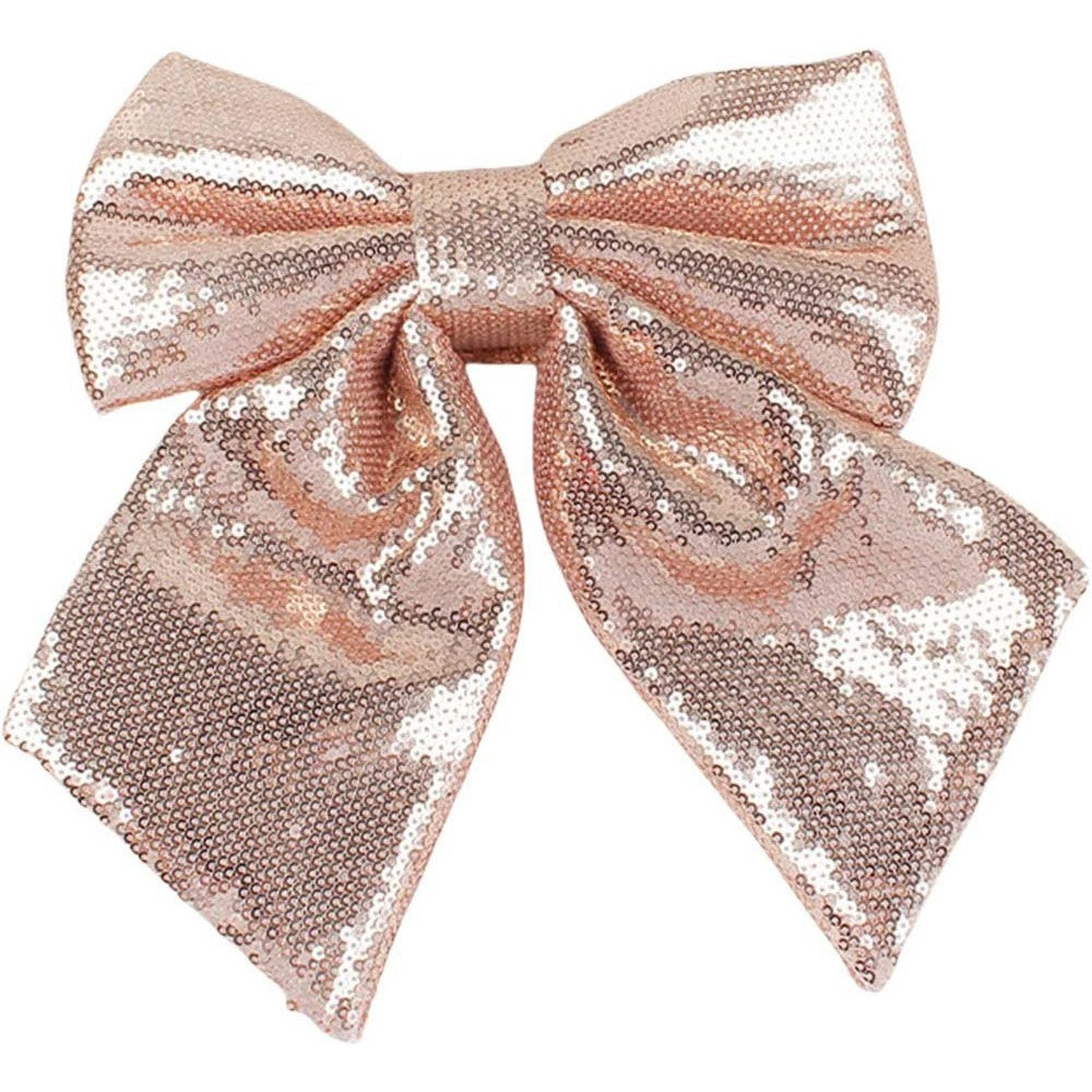 Large Glitter Christmas Bow Elegant Bowknot Ornaments Christmas Tree Decorations