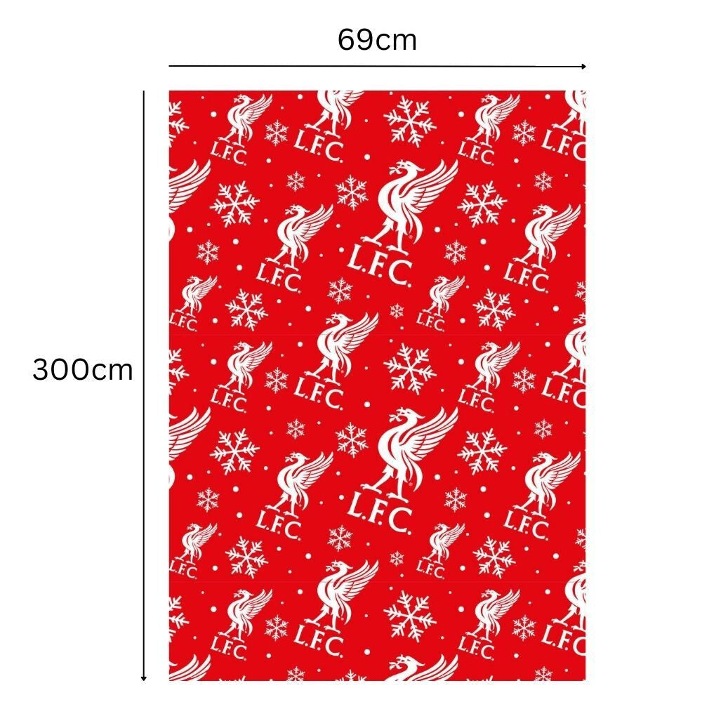 Wrapping Paper Liverpool FC Christmas Gift Wrap 3 X 3M Roll Wrap