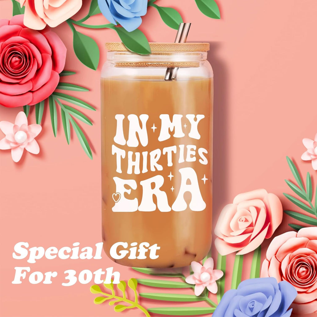 30Th Birthday Gifts for Women, 30Th Birthday Creative Travel Mug, Coke Cup, Glass Mug, Interesting Personalized Mug, Gift for Best Friend Female Mum Wife Daughter Sister Girlfriend