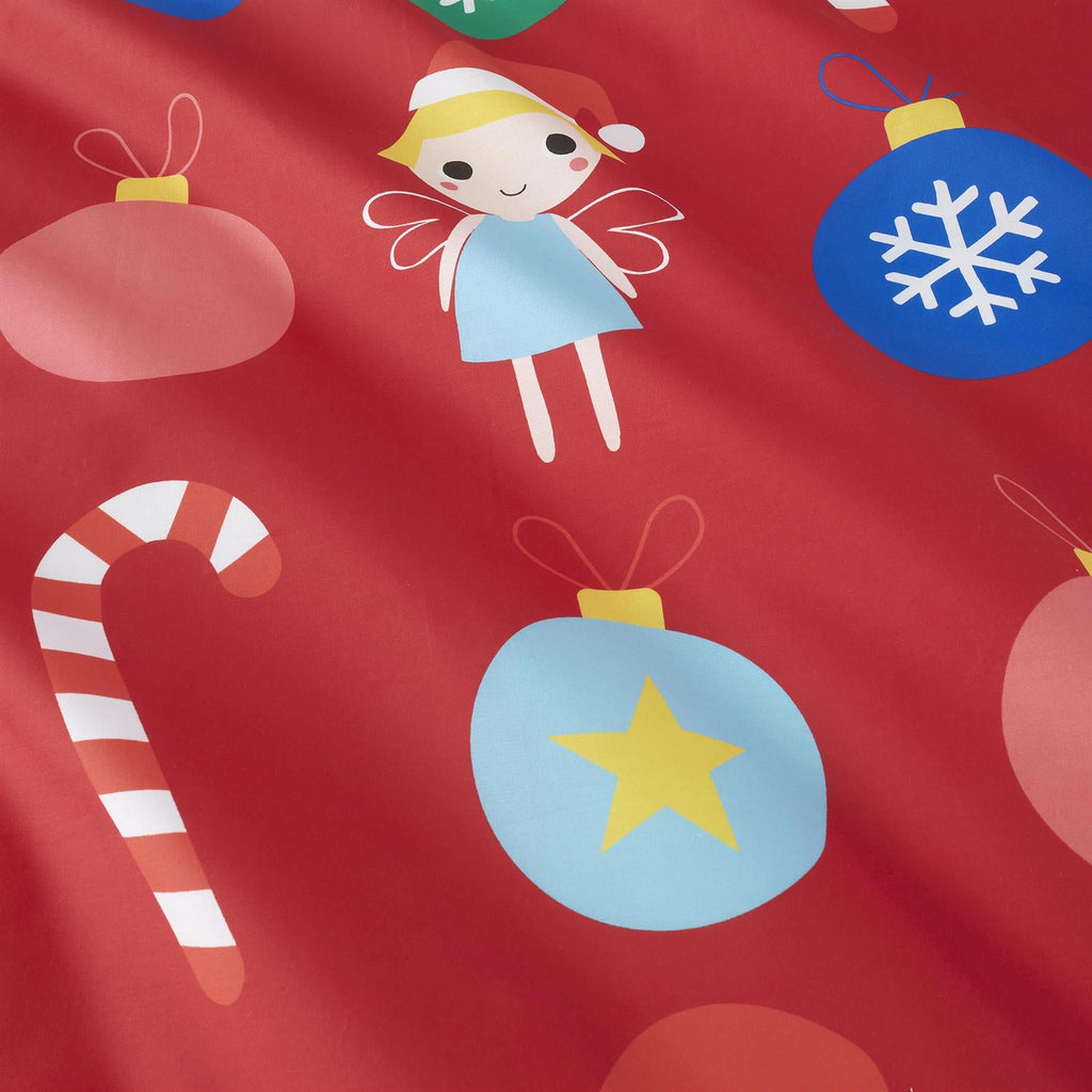 Cosatto Christmas Fairy 100% Cotton Duvet Cover Set in Xmas Red