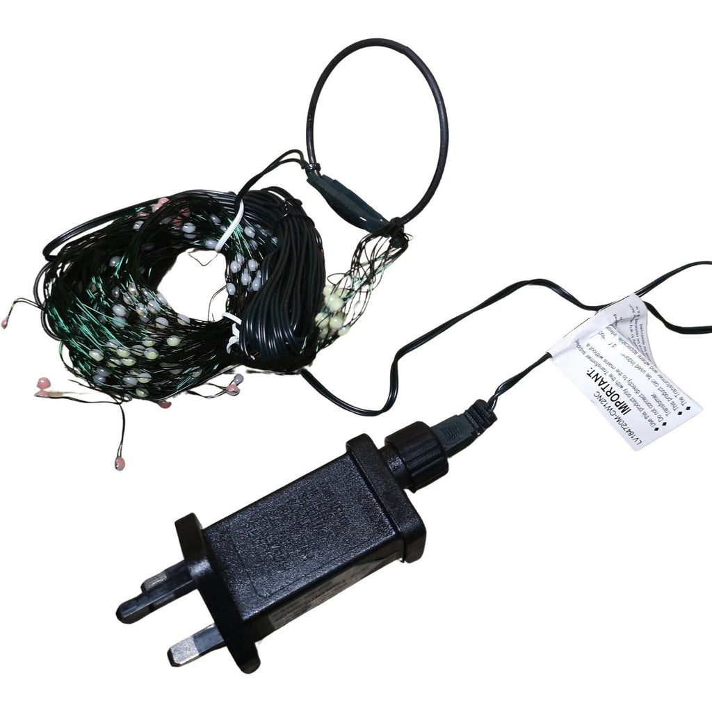 PREMIER 200 MULTI-COLOUR LED WATERFALL XMAS TREE LIGHTS MULTI-FUNCTION FAIRY