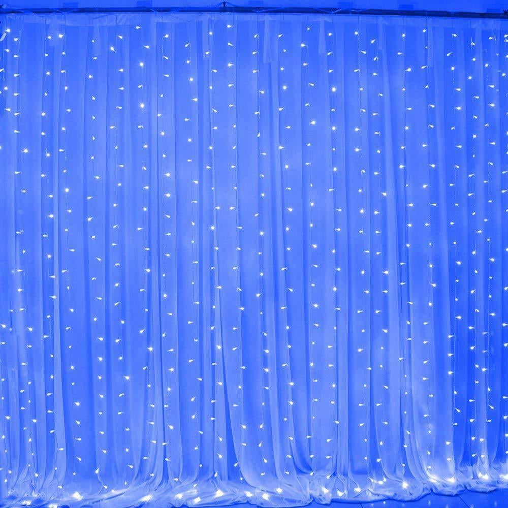 Christmas Curtain Lights Fairy Waterproof Indoor/Outdoor Wedding Plastic Cable