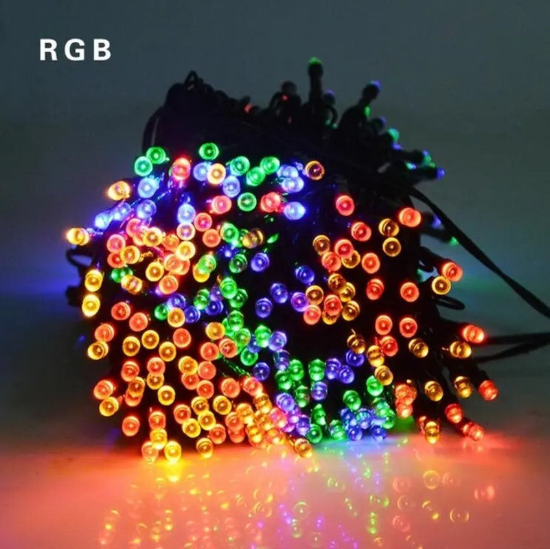 100 LED XMAS FAIRY LIGHTS SOLAR POWERED INDOOR OUTDOOR CHRISTMAS WEDDING PARTY
