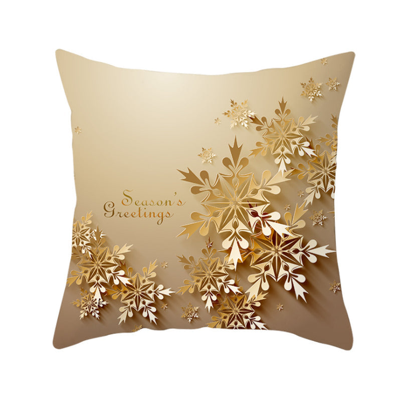 NEW 2025 CHRISTMAS NEW YEAR POLYESTER CUSHION COVER PILLOW CASE HOME SOFA DECOR