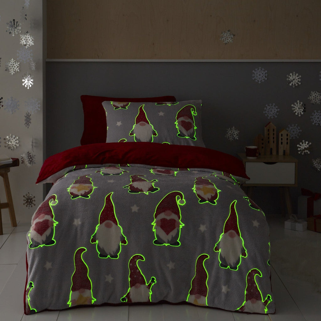 Christmas Duvet Cover Teddy Bedding Reversible Quilt Set Single Double Size UK