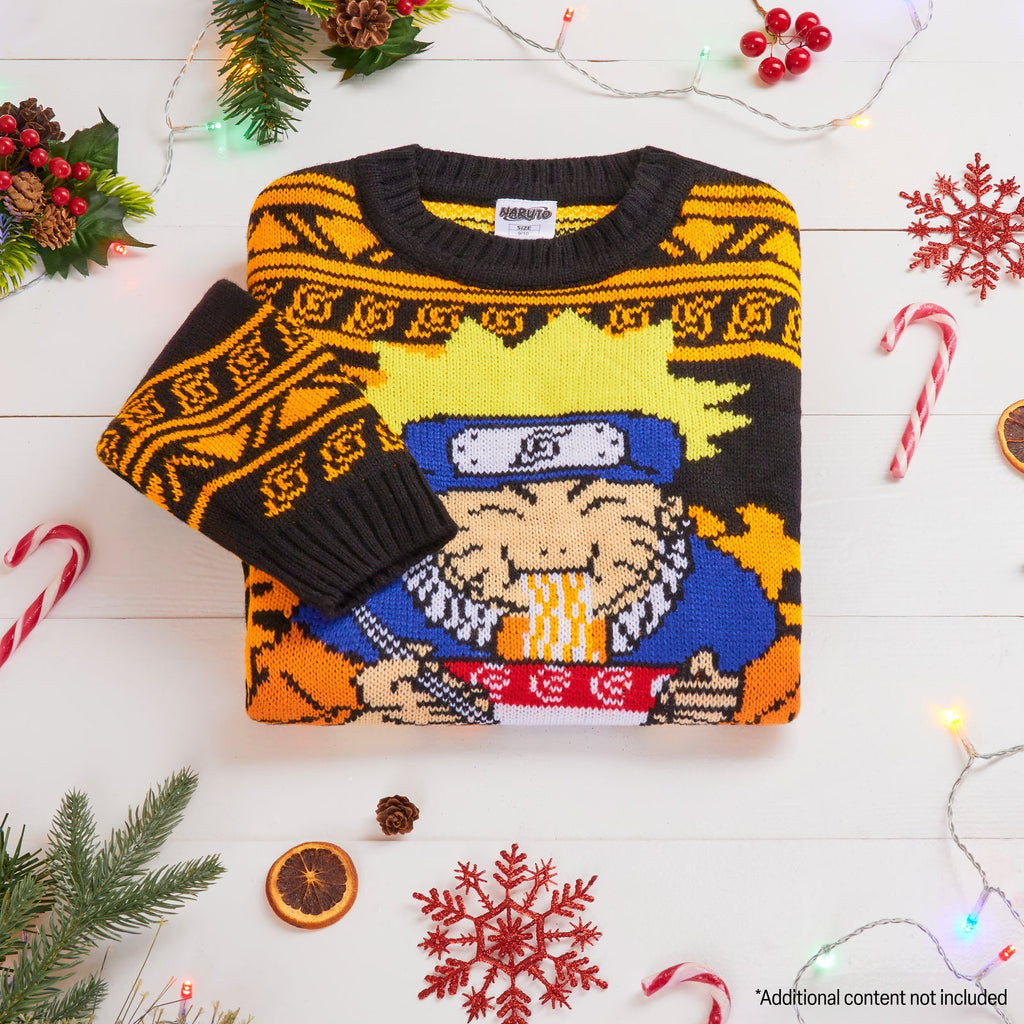 Naruto Kids Christmas Jumper Crew Neck Long Sleeves Sweater Warm Top Cosy