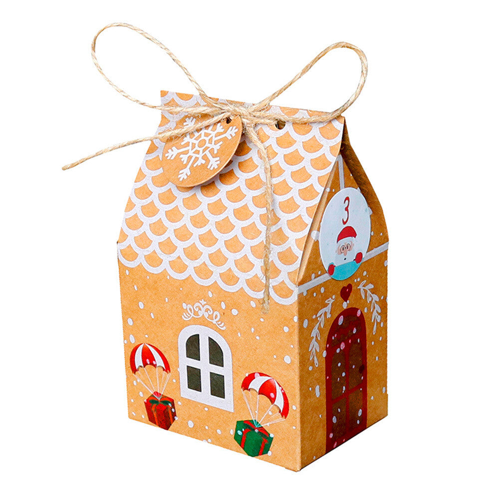 24Pcs Christmas Candy Gift Bags Xmas Cookie Packaging Party Boxes Sweets Box UK