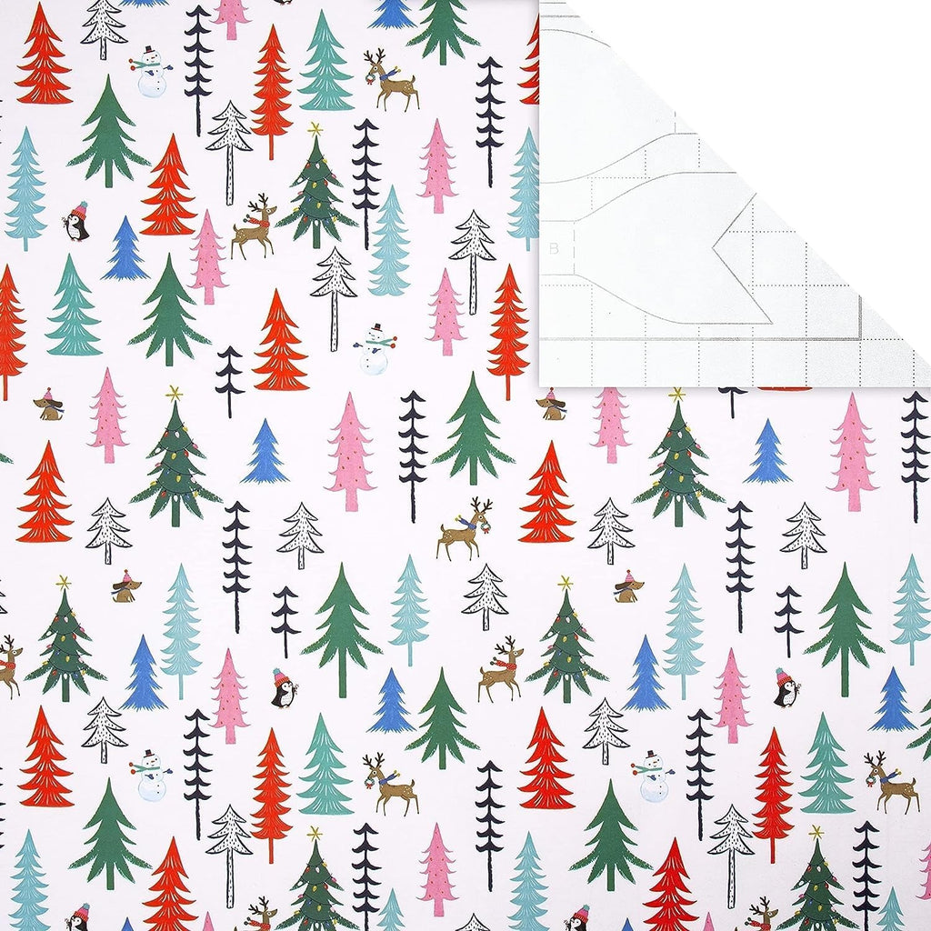 Christmas Wrapping Paper Pack - 3 Rolls in 1 Contemporary Festive Design
