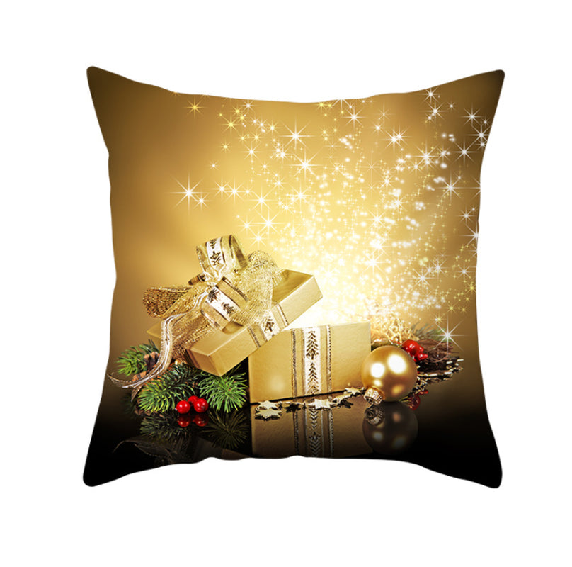 NEW 2025 CHRISTMAS NEW YEAR POLYESTER CUSHION COVER PILLOW CASE HOME SOFA DECOR