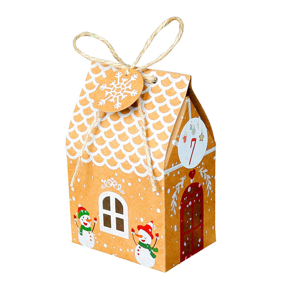 24Pcs Christmas Candy Gift Bags Xmas Cookie Packaging Party Boxes Sweets Box UK