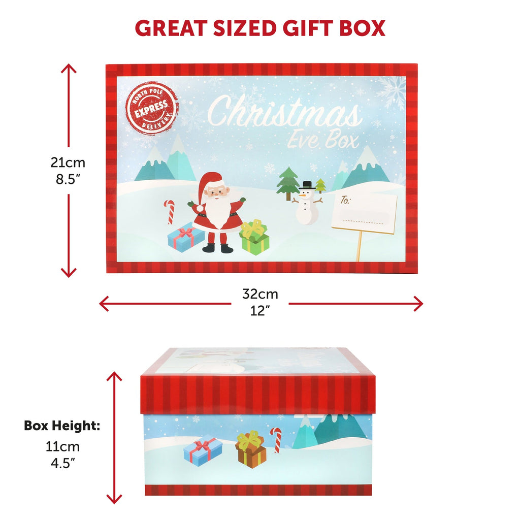 PACK of 6 CHRISTMAS EVE BOX CHRISTMAS GIFT BOX XMAS WRAPPING 32 X 21 X 11Cm