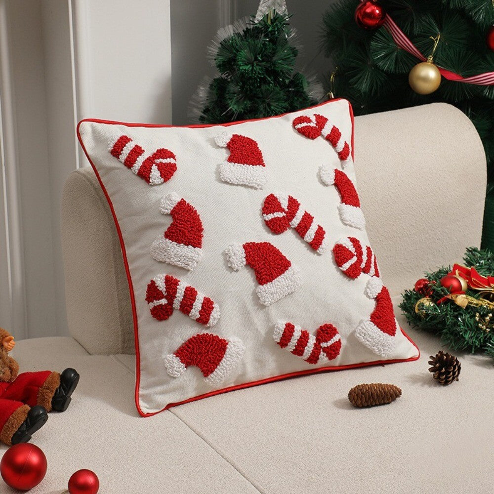 Tufted Cushion Case Christmas Classical Pillowcase Home Decoration