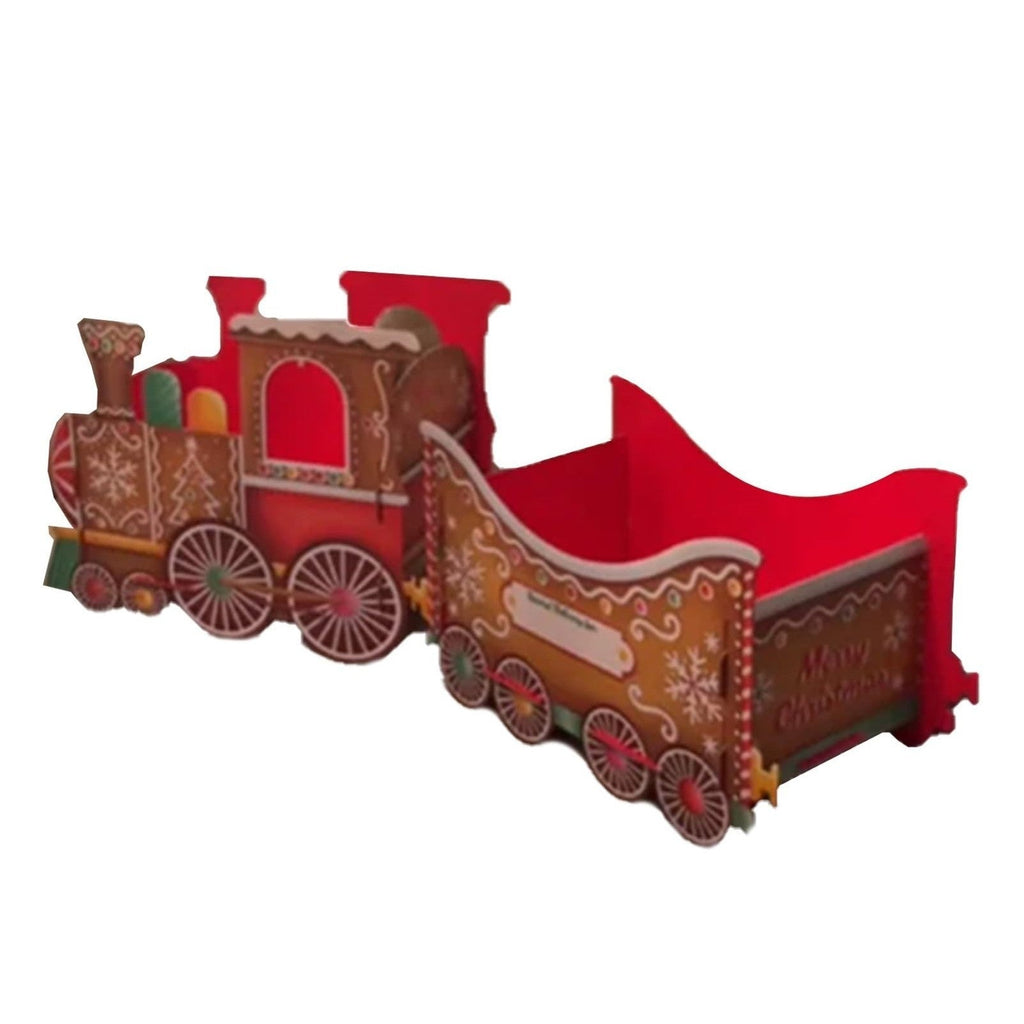 60Cm Santa Express Christmas Train Gift Holder Xmas Present Box Cardboard Train