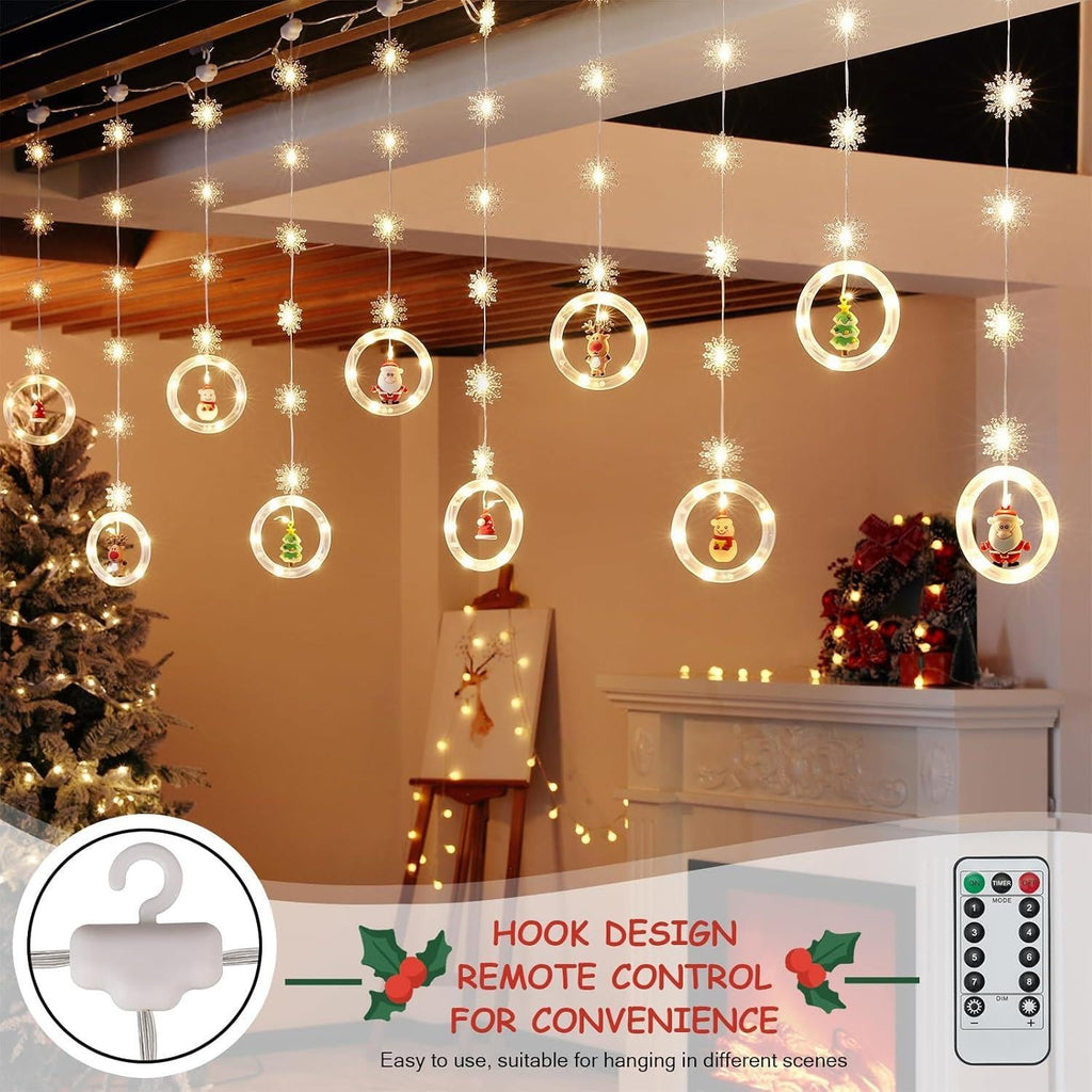 Christmas Window Lights Curtain Window LED Christmas LED Star Fairy String Light
