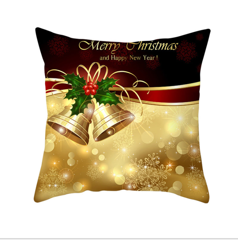 NEW 2025 CHRISTMAS NEW YEAR POLYESTER CUSHION COVER PILLOW CASE HOME SOFA DECOR
