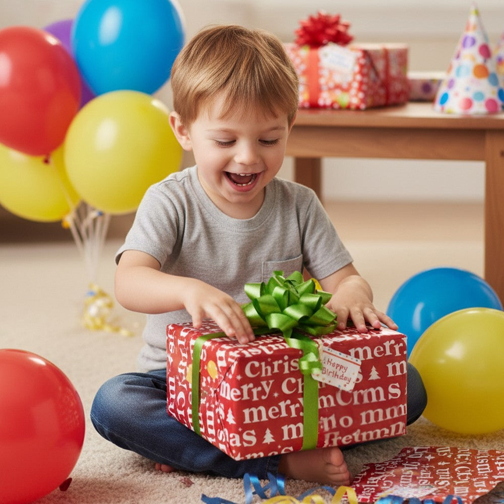 4X4M Christmas Gift Wrapping Roll Easy-To-Cut-Fo