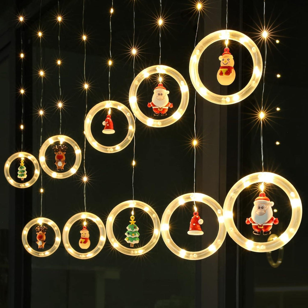 Christmas Window Lights Curtain Window LED Christmas LED Star Fairy String Light