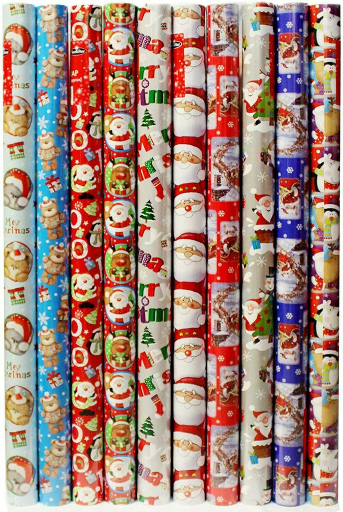 36M Christmas Gift Wrap Wrapping Paper Assorted Design 7M,4M,5M,Prese