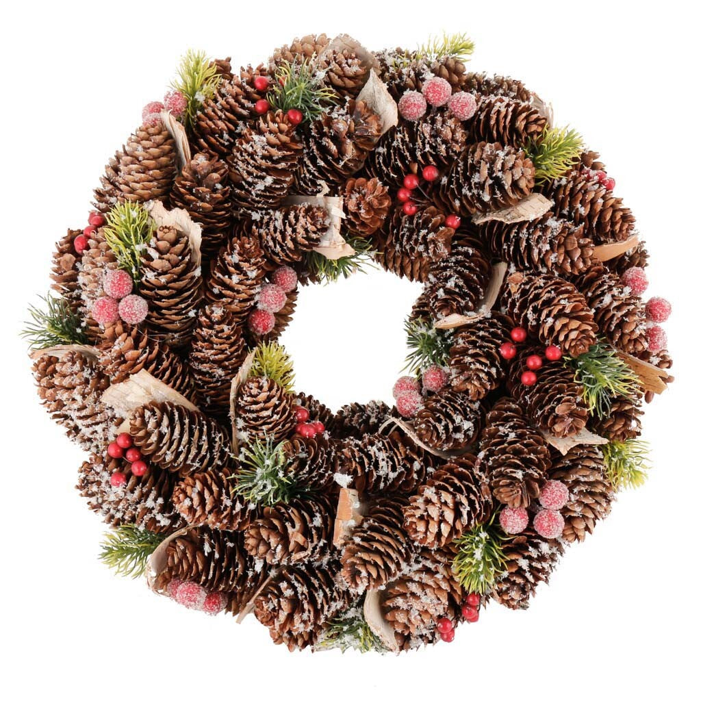 Large Traditional Front Door Wreath Wall Hanging Outdoor Garland Decorations