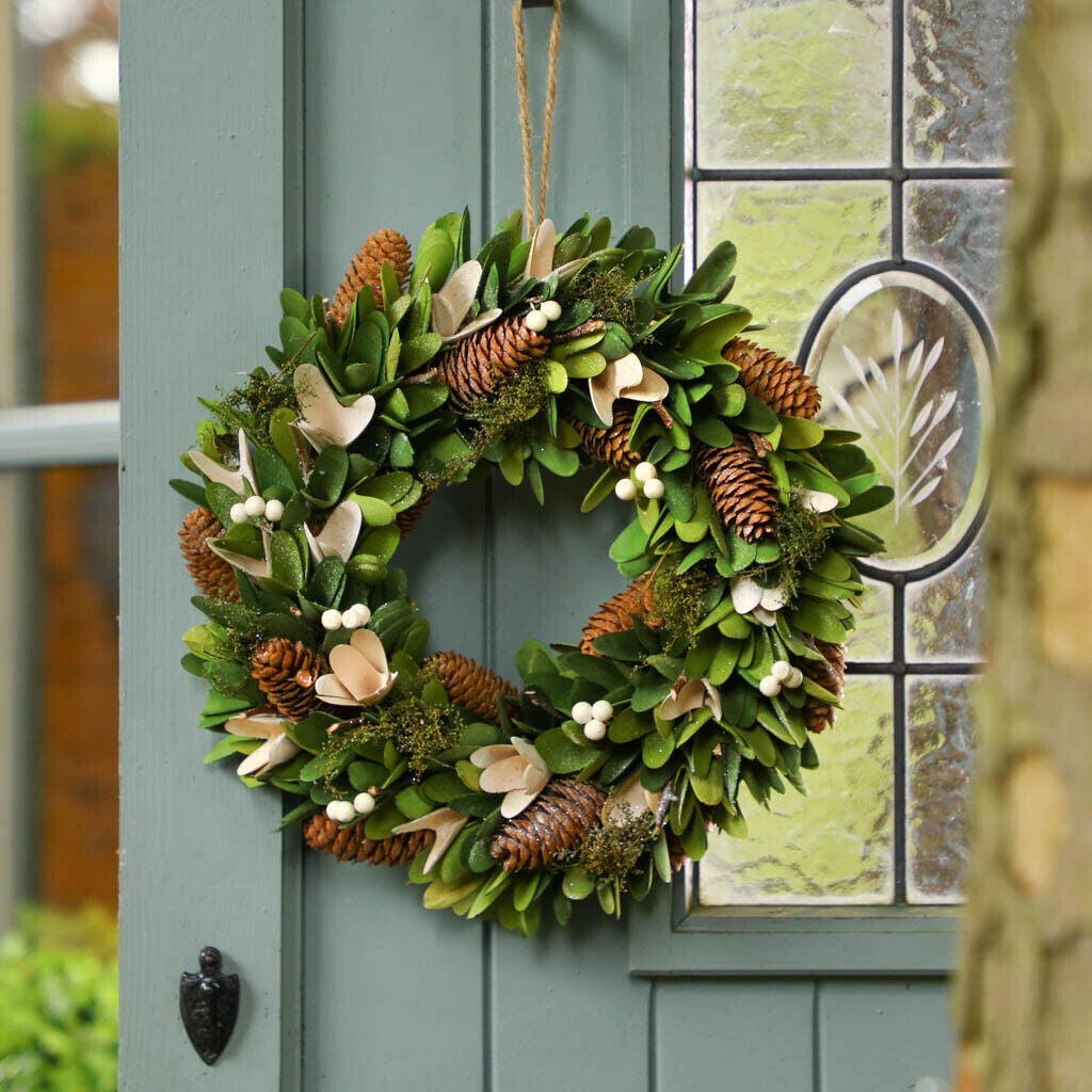 Large Traditional Front Door Wreath Wall Hanging Outdoor Garland Decorations