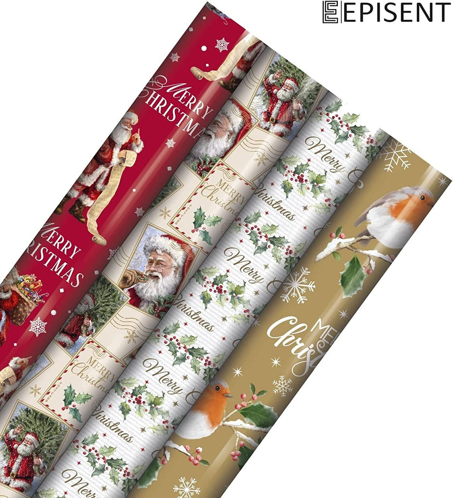 Christmas Gift Wrapping Paper Rolls - Christmas Theme Patterns, Design, EPISENT