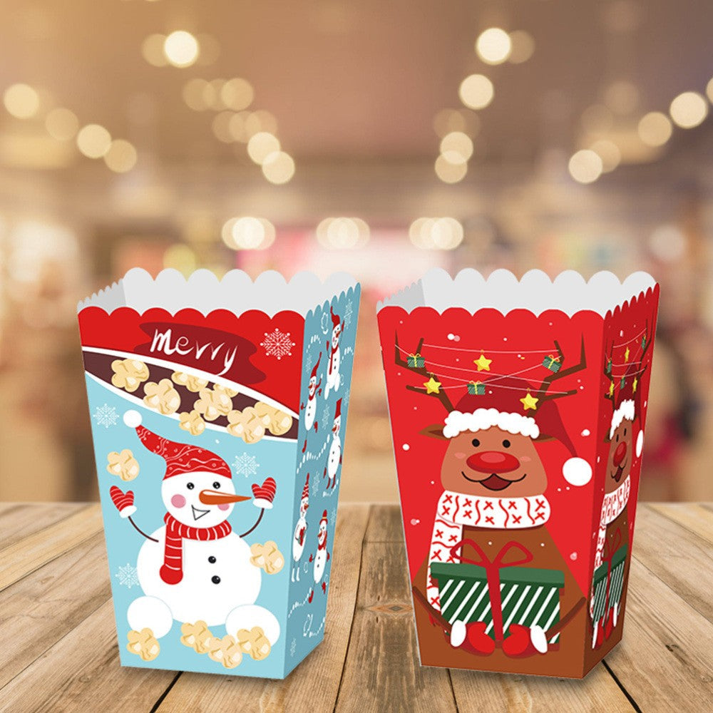 12 Pcs Christmas Package Boxes Baking Packaging Paper Party Food Cookie