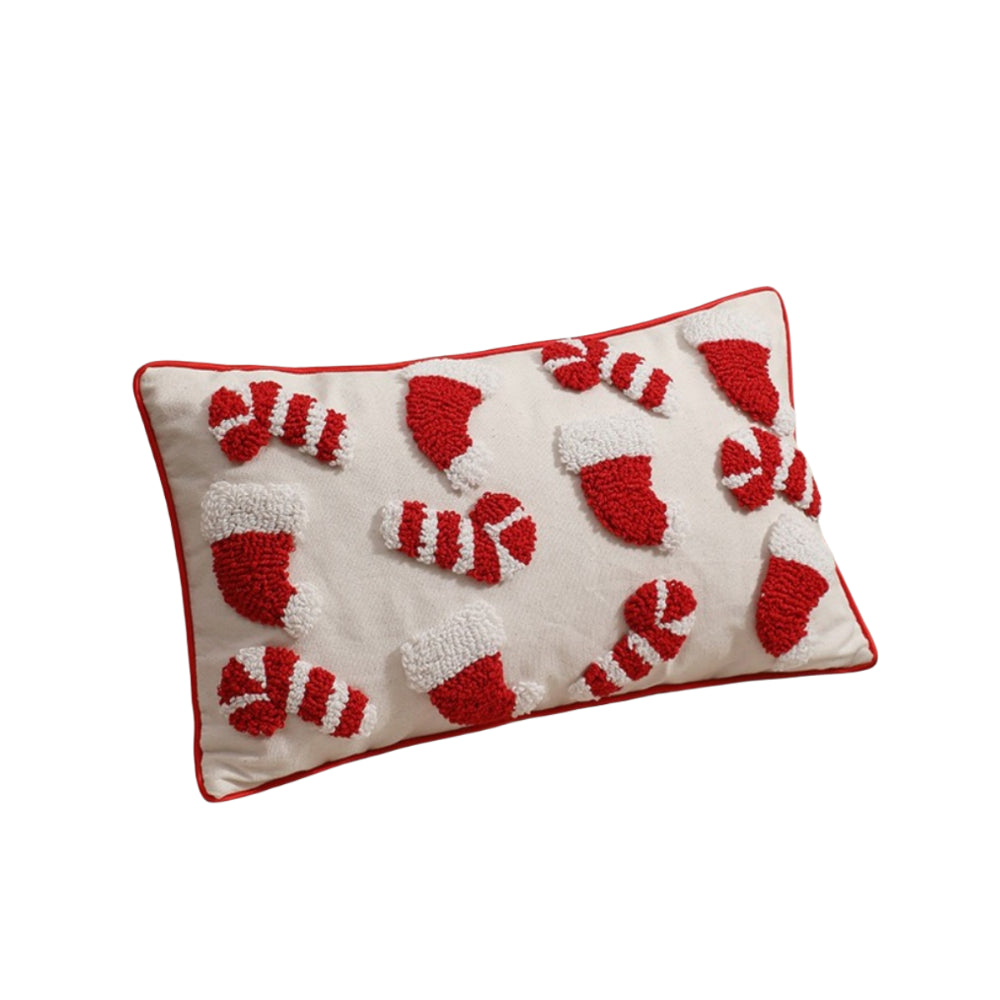 Tufted Cushion Case Christmas Classical Pillowcase Home Decoration