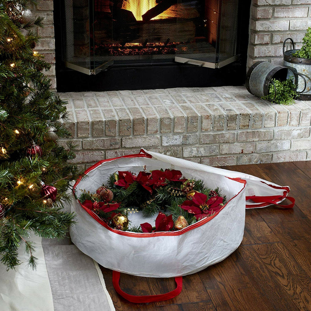 LARGE STORAGE CONTAINER BAG for CHRISTMAS WREATH DECORATION XMAS ITEMS up to 30"
